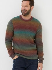 FatFace Orange Ombre Crew Jumper - Image 1 of 4