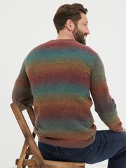 FatFace Orange Ombre Crew Jumper - Image 2 of 4