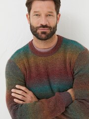 FatFace Orange Ombre Crew Jumper - Image 3 of 4