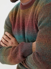 FatFace Orange Ombre Crew Jumper - Image 4 of 4