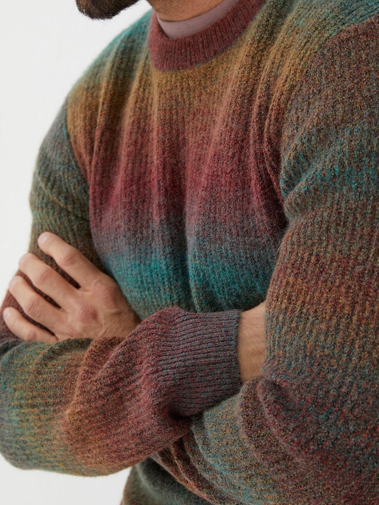 FatFace Orange Ombre Crew Jumper - Image 4 of 4