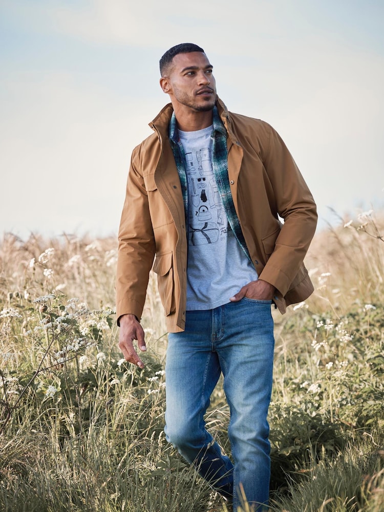 FatFace Yellow Truro Waterproof Jacket - Image 1 of 7