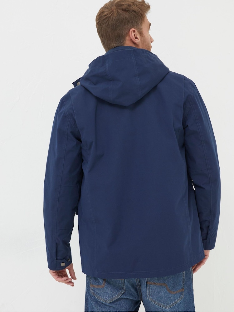 FatFace Blue Truro Waterproof Jacket - Image 2 of 5