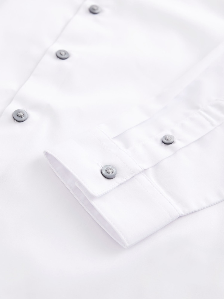 White Long Sleeve Shirt (3-16yrs) - Image 4 of 4