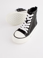 Black Chunky High Top Lace-Up Trainers - Image 5 of 7