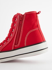 Red Chunky High Top Lace-Up Trainers - Image 6 of 6