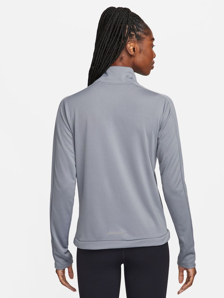 Nike Grey Dri-FIT Pacer Half Zip Running Top - Image 2 of 7