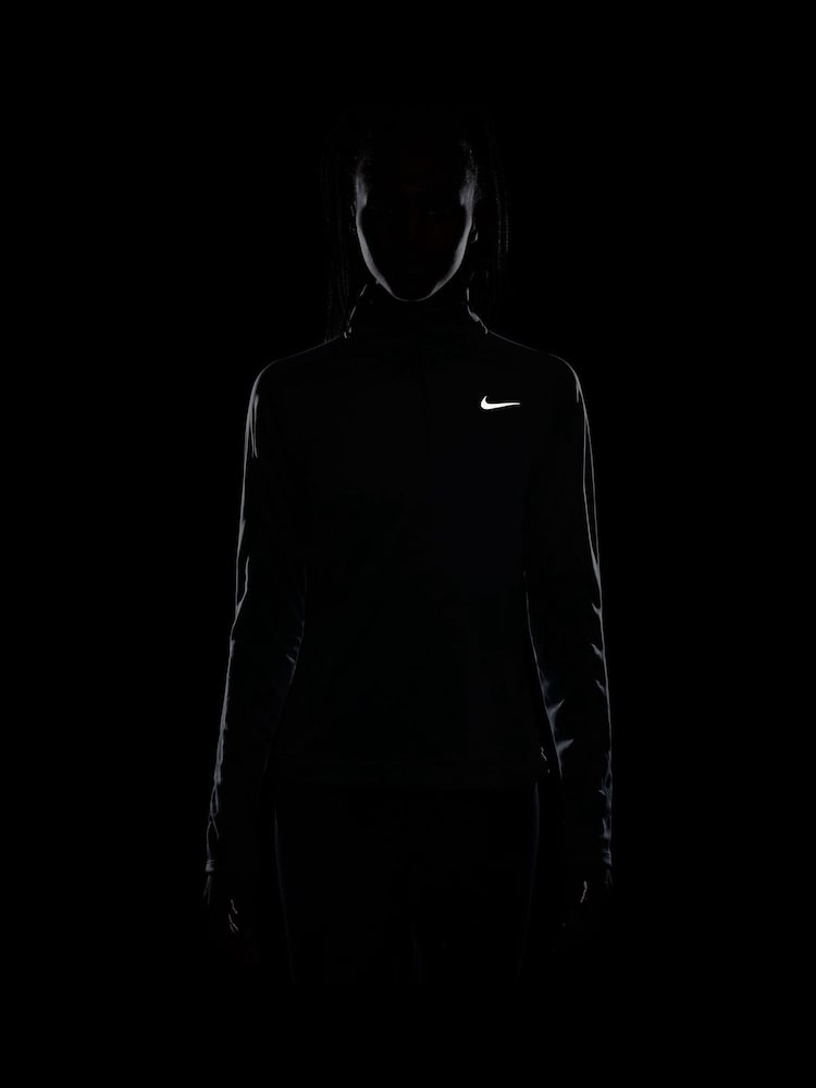Nike Grey Dri-FIT Pacer Half Zip Running Top - Image 6 of 7