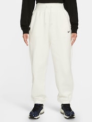 Nike Light White Oversized Mini Swoosh Joggers - Image 1 of 6