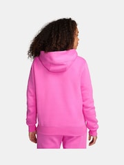 Nike Bright Pink Sportswear Phoenix Fleece Pullover Hoodie - Image 2 of 9