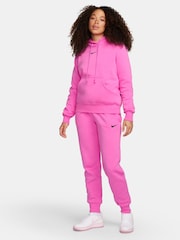 Nike Bright Pink Sportswear Phoenix Fleece Pullover Hoodie - Image 3 of 9
