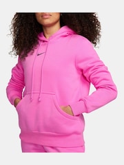 Nike Bright Pink Sportswear Phoenix Fleece Pullover Hoodie - Image 4 of 9
