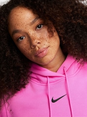 Nike Bright Pink Sportswear Phoenix Fleece Pullover Hoodie - Image 5 of 9