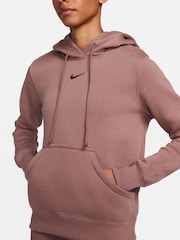 Nike Brown Sportswear Phoenix Fleece Pullover Hoodie - Image 4 of 9