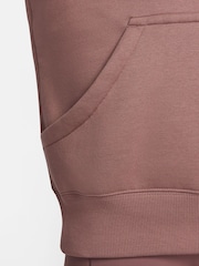 Nike Brown Sportswear Phoenix Fleece Pullover Hoodie - Image 7 of 9