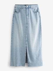 Mid Blue Hourglass Denim Maxi Skirt - Image 6 of 7