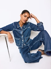 Dark Blue Denim Carpenter Jacket - Image 1 of 7