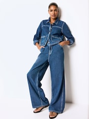 Dark Blue Denim Carpenter Jacket - Image 2 of 7