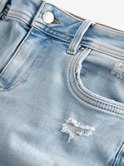 Bleach Blue Denim Knee Length Shorts - Image 7 of 9