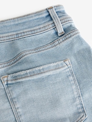 Bleach Blue Denim Knee Length Shorts - Image 8 of 9