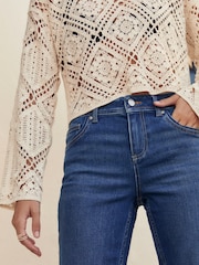 Mid Blue Denim Knee Length Shorts - Image 4 of 6