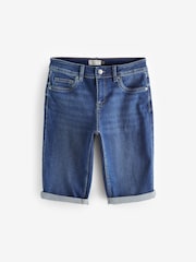 Mid Blue Denim Knee Length Shorts - Image 5 of 6