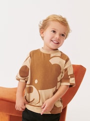 Tan Bear All-Over Print Short Sleeve T-Shirt (3mths-7yrs) - Image 1 of 5