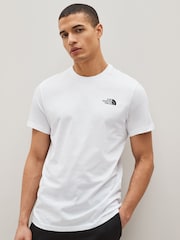 The North Face White Chrome Mens Simple Dome T-Shirt - Image 1 of 7
