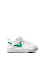 Nike White/Green Infant Court Borough Low Recraft Trainers - Image 1 of 9