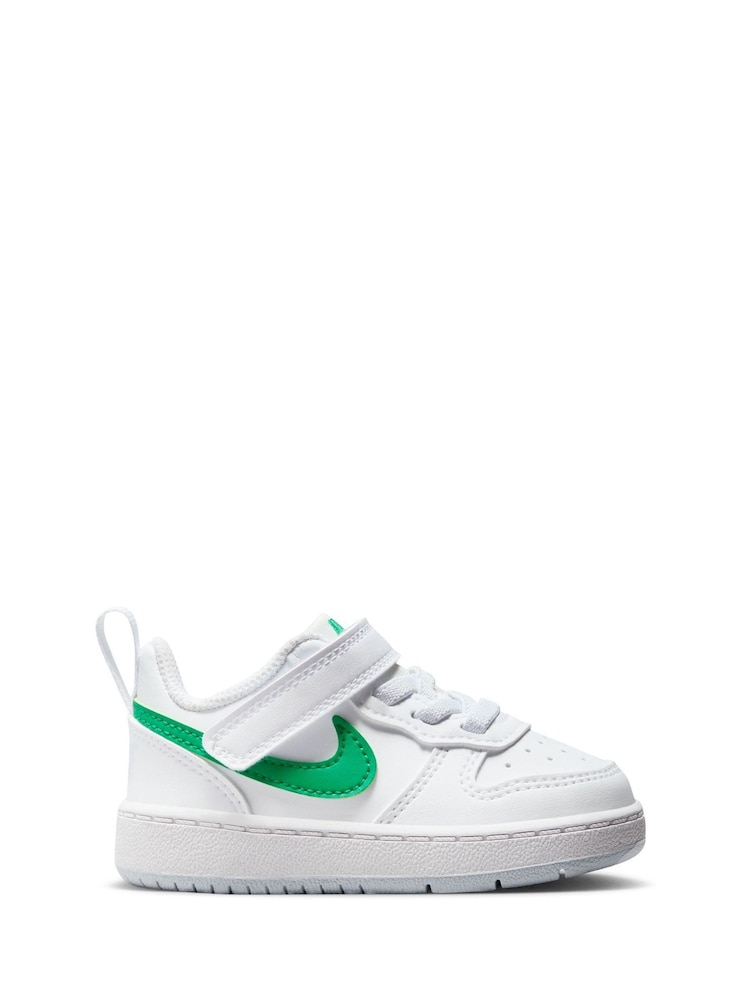 Nike White/Green Infant Court Borough Low Recraft Trainers - Image 1 of 9