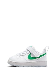 Nike White/Green Infant Court Borough Low Recraft Trainers - Image 2 of 9