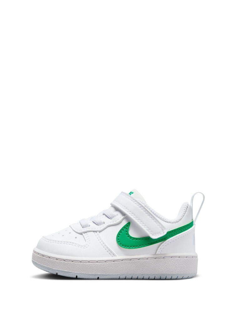 Nike White/Green Infant Court Borough Low Recraft Trainers - Image 2 of 9