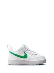 Nike White/Green Infant Court Borough Low Recraft Trainers - Image 3 of 9