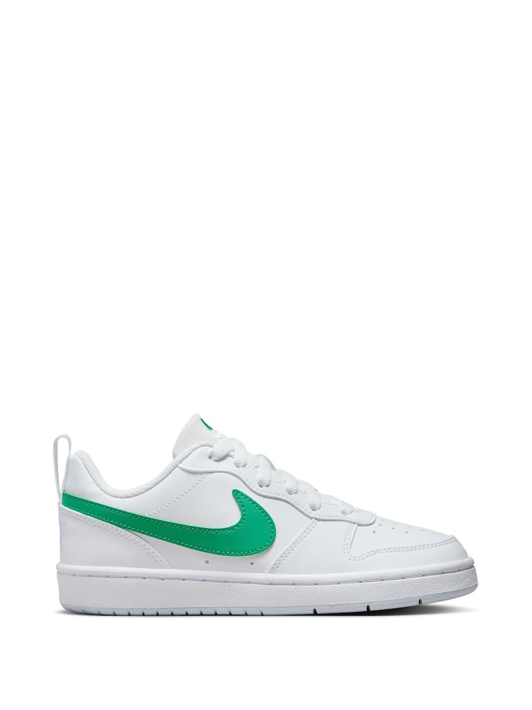 Nike White/Green Youth Court Borough Low Recraft Trainers - Image 1 of 11