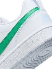 Nike White/Green Youth Court Borough Low Recraft Trainers - Image 10 of 11