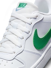 Nike White/Green Youth Court Borough Low Recraft Trainers - Image 11 of 11