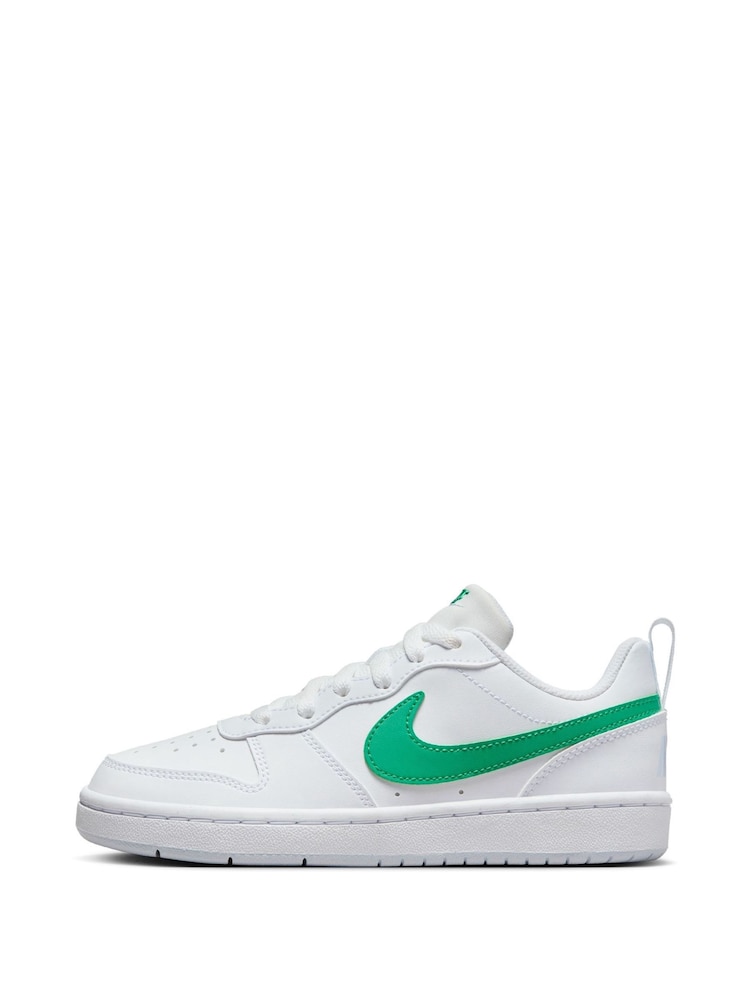 Nike White/Green Youth Court Borough Low Recraft Trainers - Image 2 of 11