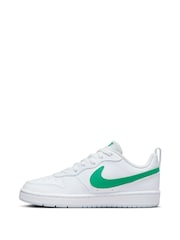 Nike White/Green Youth Court Borough Low Recraft Trainers - Image 4 of 11
