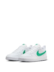 Nike White/Green Youth Court Borough Low Recraft Trainers - Image 5 of 11