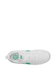 Nike White/Green Youth Court Borough Low Recraft Trainers - Image 8 of 11