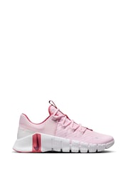 Nike Light Pink Free Metcon 5 Training Trainers - Image 1 of 13