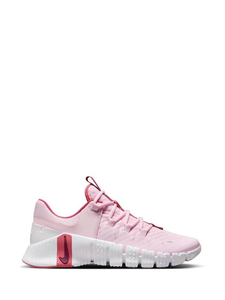 Nike Light Pink Free Metcon 5 Training Trainers - Image 1 of 13