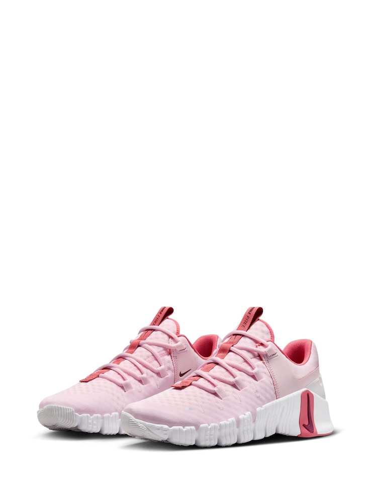 Nike Light Pink Free Metcon 5 Training Trainers - Image 2 of 13
