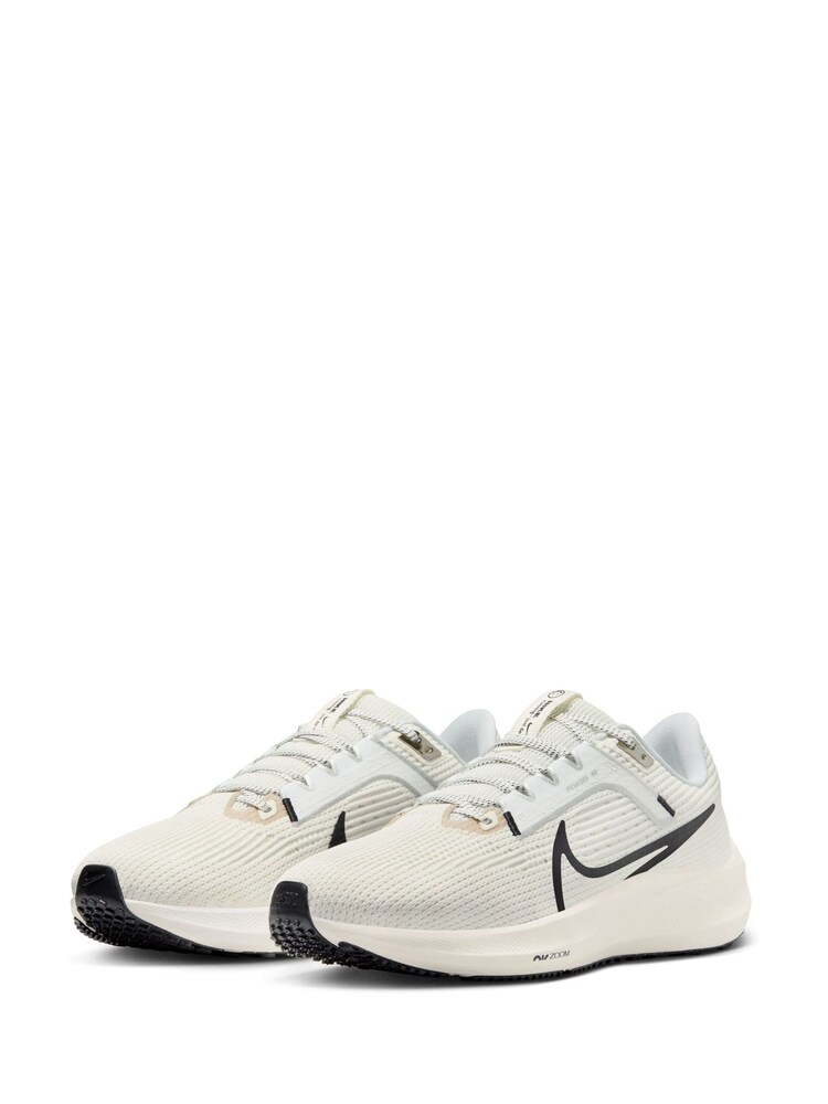 Buy Nike White Cream Air Zoom Pegasus 40 Road Running Trainers