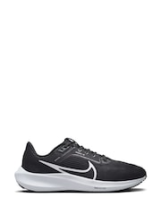 Nike Black/White Air Zoom Pegasus 40 Road Running Trainers - Image 1 of 13