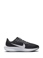 Nike Black/White Air Zoom Pegasus 40 Road Running Trainers - Image 4 of 13