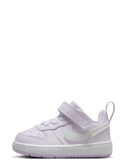 Nike Purple Infant Court Borough Low Recraft Trainers - Image 2 of 9
