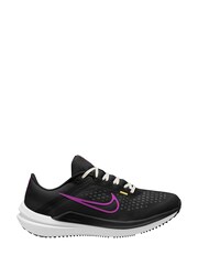 Nike Black/Purple Air Winflo 10 Road Running Trainers - Image 1 of 4