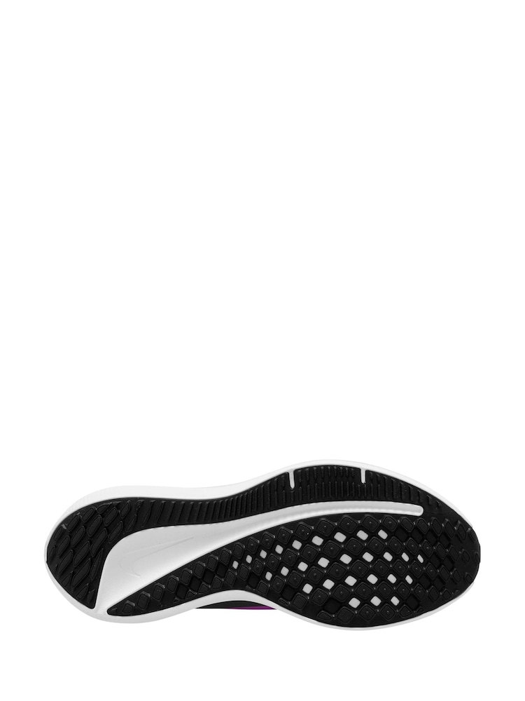 Nike Black/Purple Air Winflo 10 Road Running Trainers - Image 4 of 4