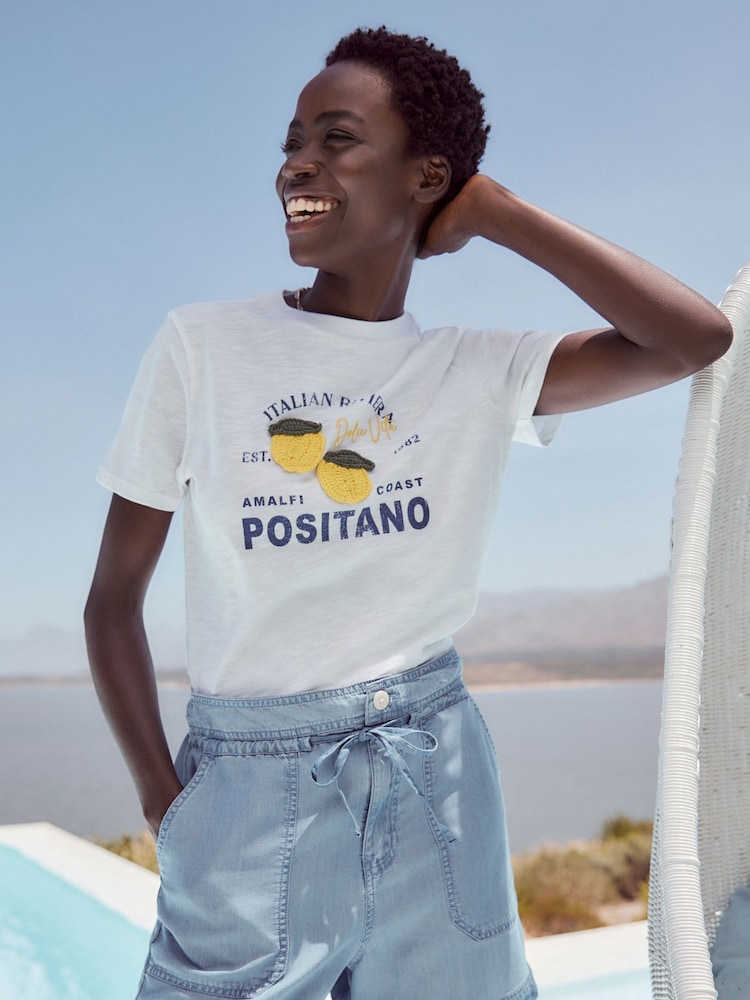 Mittelblau - Mittellange Shorts aus TENCEL™ mit Taillenschnürung - Bild 1 von 6 Mittelblau - Mittellange Shorts aus TENCEL™ mit Taillenschnürung - Bild 1 von 6